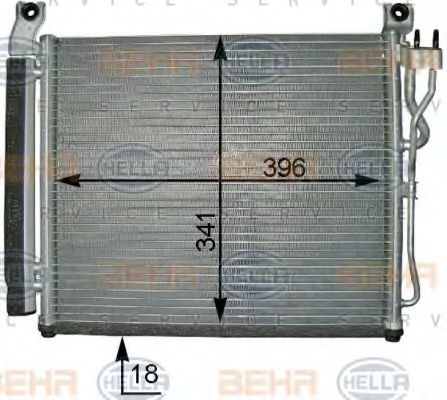 8FC 351 309-391 BEHR+HELLA+SERVICE Condenser, air conditioning