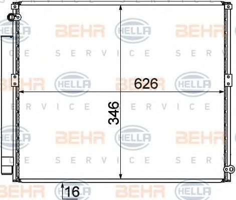 8FC 351 310-161 BEHR+HELLA+SERVICE Condenser, air conditioning
