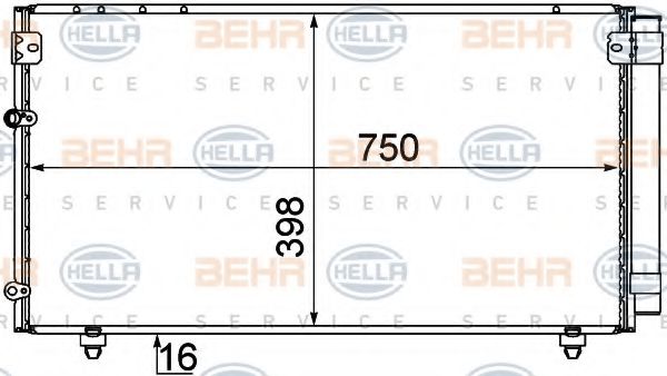 8FC 351 310-171 BEHR+HELLA+SERVICE Condenser, air conditioning