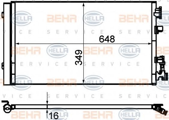 8FC 351 310-541 BEHR+HELLA+SERVICE Air Conditioning Condenser, air conditioning
