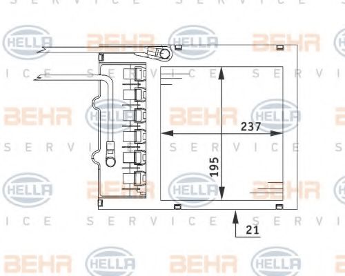 8FH 351 311-151 BEHR+HELLA+SERVICE Heat Exchanger, interior heating