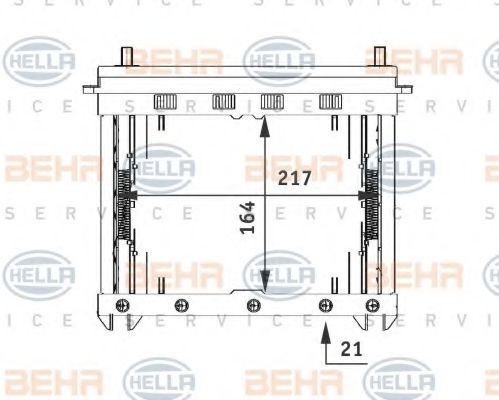 8FH 351 311-221 BEHR+HELLA+SERVICE Heat Exchanger, interior heating