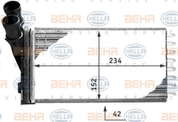 8FH 351 311-281 BEHR+HELLA+SERVICE Heating / Ventilation Heat Exchanger, interior heating