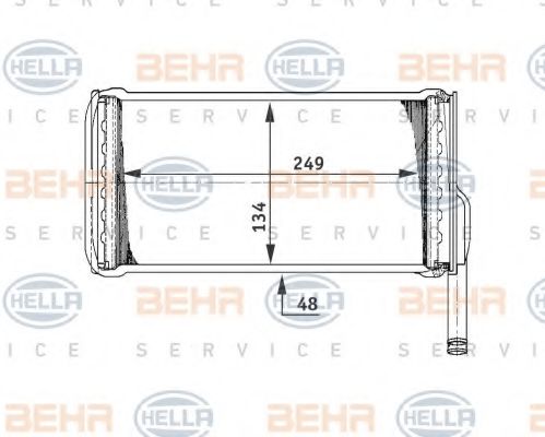 8FH 351 311-541 BEHR+HELLA+SERVICE Heating / Ventilation Heat Exchanger, interior heating