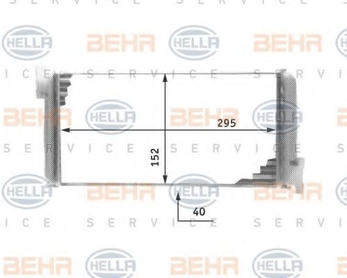 8FH 351 311-591 BEHR+HELLA+SERVICE Heat Exchanger, interior heating
