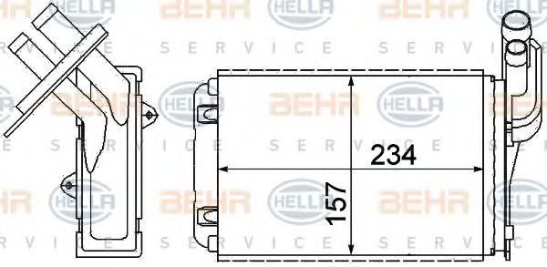 8FH 351 311-631 BEHR+HELLA+SERVICE Heating / Ventilation Heat Exchanger, interior heating