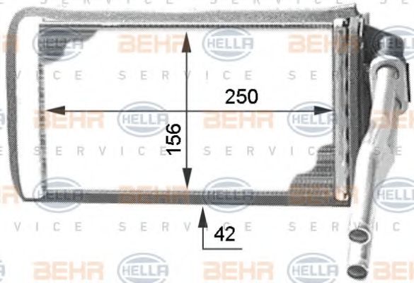 8FH 351 312-001 BEHR+HELLA+SERVICE Heating / Ventilation Heat Exchanger, interior heating