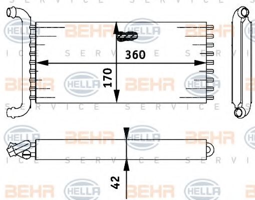 8FH 351 312-141 BEHR+HELLA+SERVICE Heat Exchanger, interior heating