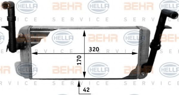 8FH 351 312-301 BEHR+HELLA+SERVICE Heat Exchanger, interior heating