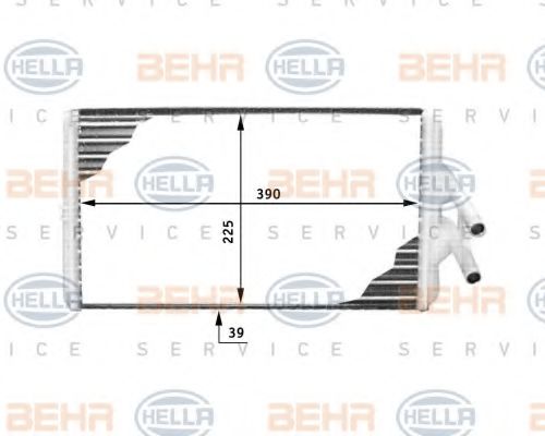 8FH 351 312-381 BEHR+HELLA+SERVICE Heating / Ventilation Heat Exchanger, interior heating
