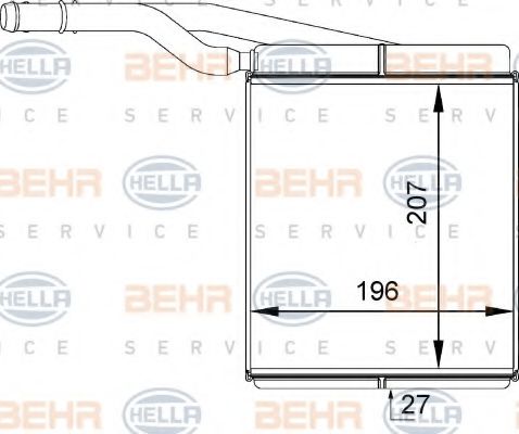 8FH 351 313-091 BEHR+HELLA+SERVICE Heat Exchanger, interior heating