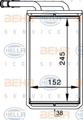 8FH 351 313-101 BEHR+HELLA+SERVICE Heating / Ventilation Heat Exchanger, interior heating