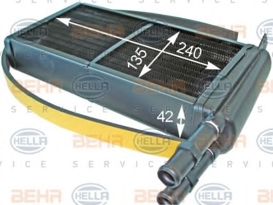 8FH 351 313-131 BEHR+HELLA+SERVICE Heat Exchanger, interior heating