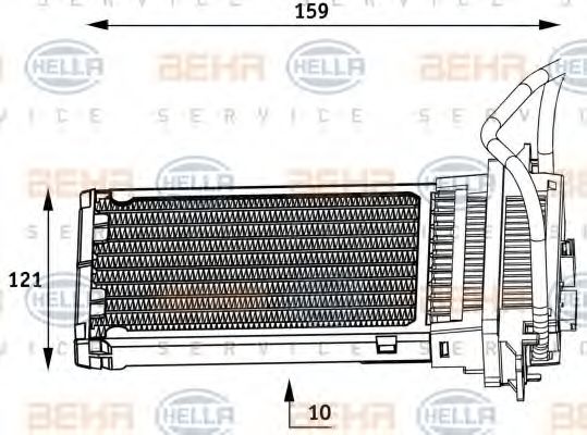 8FH 351 313-551 BEHR+HELLA+SERVICE Heat Exchanger, interior heating
