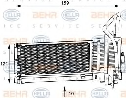 8FH 351 313-561 BEHR+HELLA+SERVICE Heating / Ventilation Heat Exchanger, interior heating