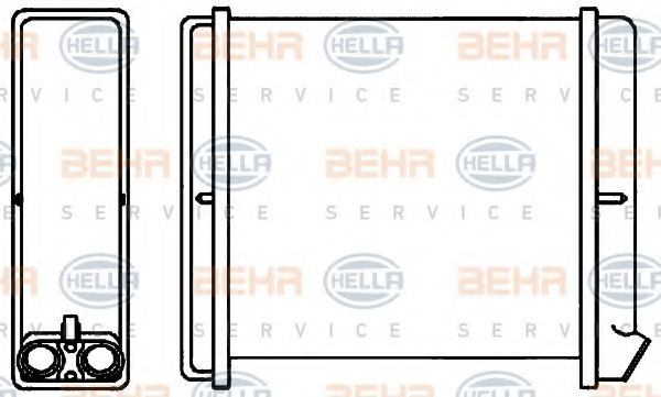 8FH 351 313-671 BEHR+HELLA+SERVICE Heating / Ventilation Heat Exchanger, interior heating