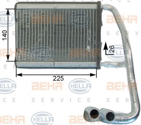 8FH 351 315-301 BEHR+HELLA+SERVICE Heat Exchanger, interior heating
