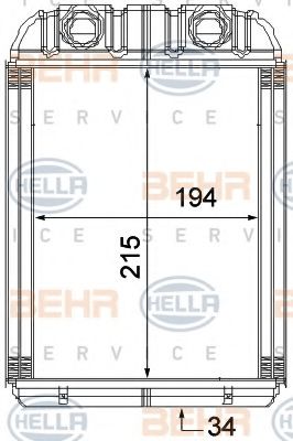 8FH 351 315-351 BEHR+HELLA+SERVICE Heat Exchanger, interior heating