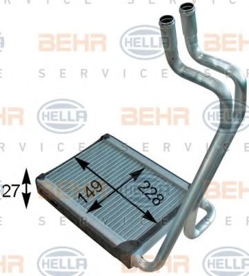 8FH 351 315-721 BEHR+HELLA+SERVICE Heat Exchanger, interior heating