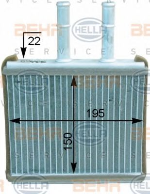 8FH 351 315-751 BEHR+HELLA+SERVICE Heat Exchanger, interior heating