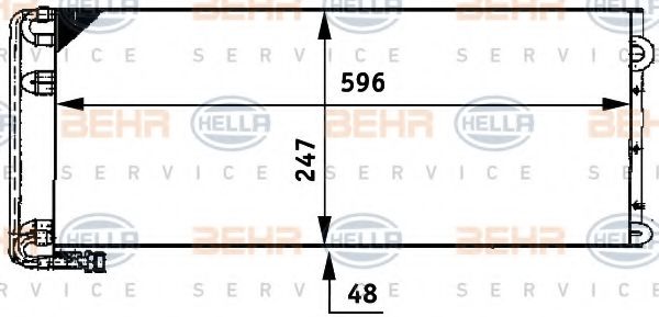 8FC 351 317-611 BEHR+HELLA+SERVICE Condenser, air conditioning