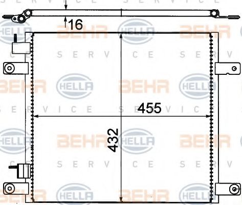 8FC 351 318-631 BEHR+HELLA+SERVICE Condenser, air conditioning