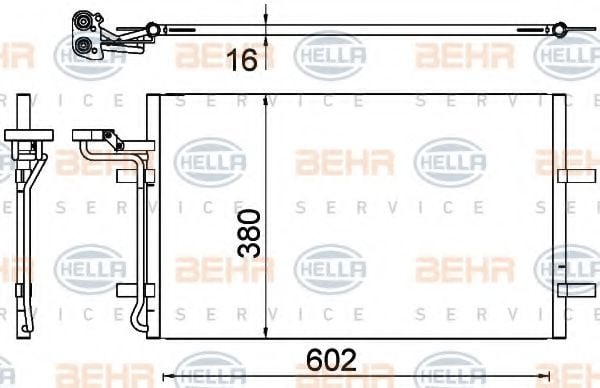 8FC 351 319-301 BEHR+HELLA+SERVICE Condenser, air conditioning
