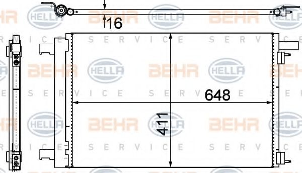 8FC 351 319-461 BEHR+HELLA+SERVICE Air Conditioning Condenser, air conditioning