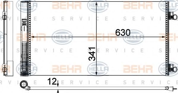 8FC 351 319-641 BEHR+HELLA+SERVICE Condenser, air conditioning