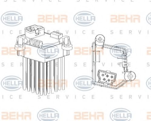 5HL 351 321-191 BEHR+HELLA+SERVICE Heating / Ventilation Control Unit, heating / ventilation
