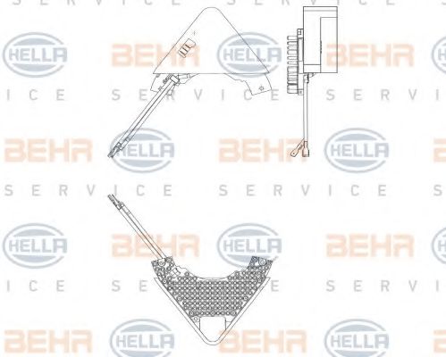5HL 351 321-221 BEHR+HELLA+SERVICE Resistor, interior blower