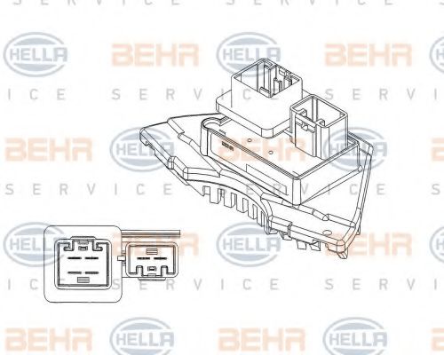 5HL 351 321-231 BEHR+HELLA+SERVICE Регулятор, вентилятор салона