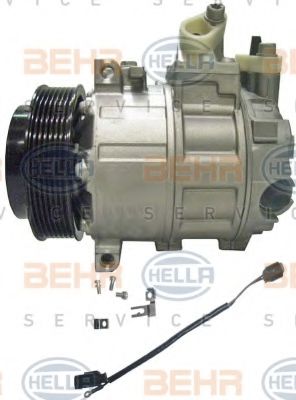 8FK 351 322-921 BEHR+HELLA+SERVICE Compressor, air conditioning