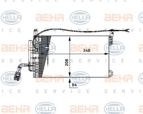 8FV 351 330-061 BEHR+HELLA+SERVICE Evaporator, air conditioning