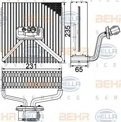 8FV 351 330-151 BEHR+HELLA+SERVICE Evaporator, air conditioning