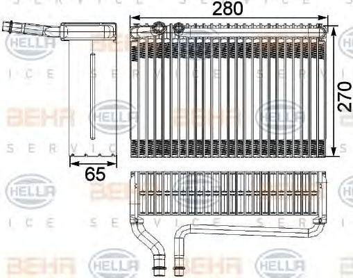 8FV 351 330-381 BEHR+HELLA+SERVICE Air Conditioning Evaporator, air conditioning