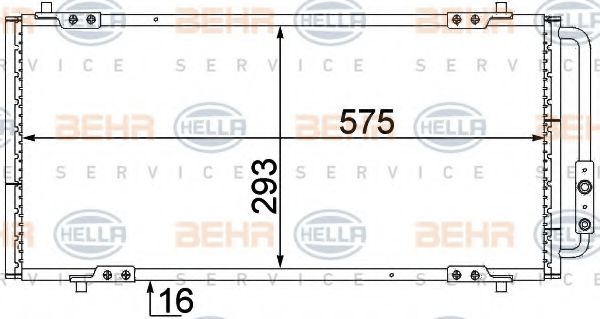 8FC 351 330-461 BEHR+HELLA+SERVICE Condenser, air conditioning