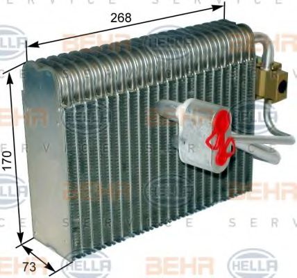 8FV 351 330-591 BEHR+HELLA+SERVICE Evaporator, air conditioning