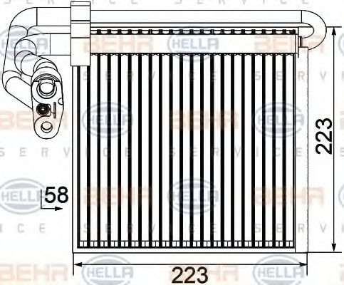 8FV 351 330-751 BEHR+HELLA+SERVICE Evaporator, air conditioning