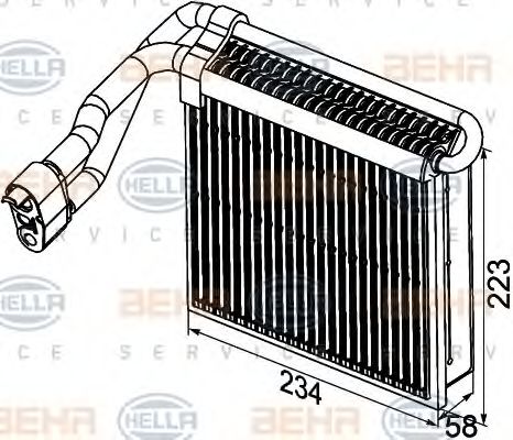 8FV 351 330-771 BEHR+HELLA+SERVICE Evaporator, air conditioning
