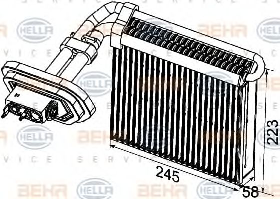 8FV 351 330-791 BEHR+HELLA+SERVICE Evaporator, air conditioning