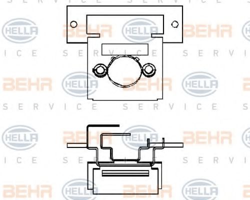 9ML 351 332-061 BEHR+HELLA+SERVICE Resistor, interior blower