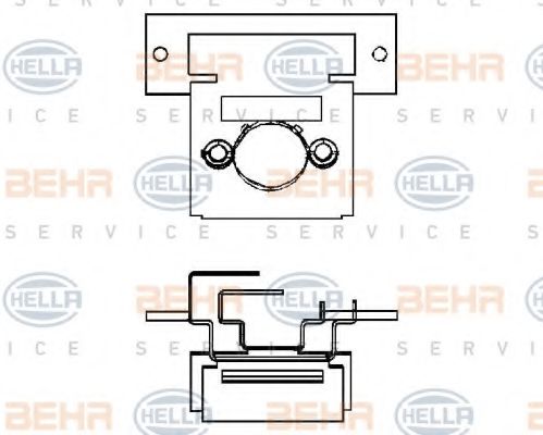 9ML 351 332-071 BEHR+HELLA+SERVICE Resistor, interior blower