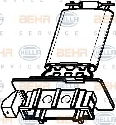 9ML 351 332-371 BEHR+HELLA+SERVICE Resistor, interior blower