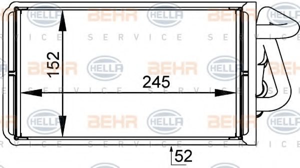 8FH 351 333-001 BEHR+HELLA+SERVICE Heat Exchanger, interior heating