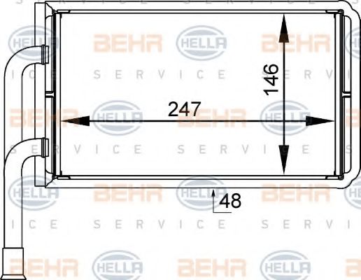 8FH 351 333-031 BEHR+HELLA+SERVICE Heat Exchanger, interior heating