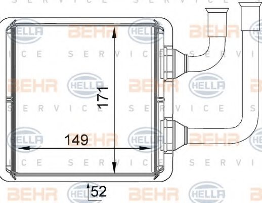 8FH 351 333-061 BEHR+HELLA+SERVICE Heat Exchanger, interior heating