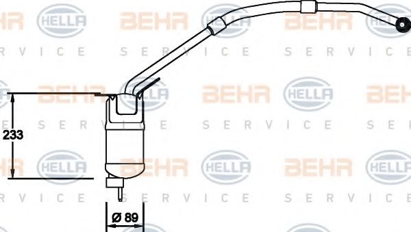 8FT 351 335-001 BEHR+HELLA+SERVICE Dryer, air conditioning