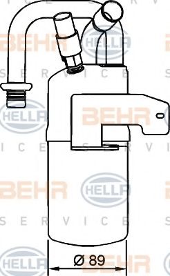 8FT 351 335-011 BEHR+HELLA+SERVICE Air Conditioning Dryer, air conditioning
