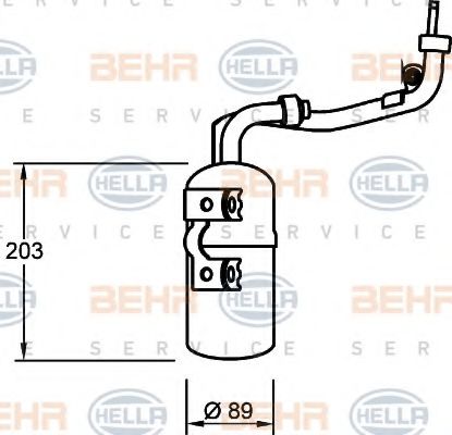 8FT 351 335-061 BEHR+HELLA+SERVICE Dryer, air conditioning